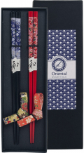 EDO Japan, Chopstick Set, Flower pattern 2 pair, 22,5 cm, Item No. 6006406