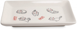 Edo Japan, Sushi plate Happy cat Ø 20x12,5x3 cm | H2 cm, Item No. 6030294