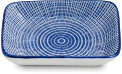 EDO Japan, Rechteckige Schale, Tokusa Blau China Ø 10,5×7,5 cm, Art.-Nr. 6030619