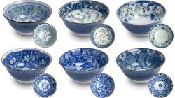 EDO Japan, Bowls Flower pattern, mix Ø 15 cm | H7 cm, Item No. 6038128