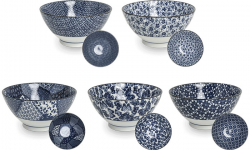 EDO Japan, Bowls Blue pattern Ø 18 cm | H9 cm, Item No. 6040052
