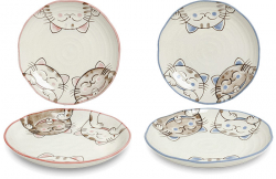 EDO Japan, 2 Plate Set, Three cats, Ø 19,5 cm | H3,5 cm, Item No. 6040090