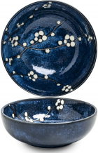 Edo Japan, Bowl Hanablue, Blue, Ø 20x7 cm, Item No. 6040846