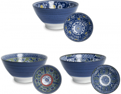 EDO Japan, Bowls Flower pattern, mix Ø 18 cm | H9 cm, Item No. 6040857