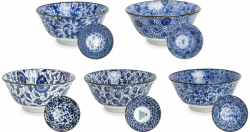 EDO Japan, Bowls Flower pattern, mix Ø 15 cm | H7 cm, Item No. 6040873
