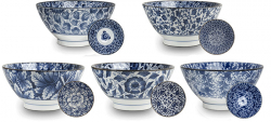 EDO Japan, Bowls Flower pattern, mix Ø 18 cm | H9 cm, Item No. 6040960