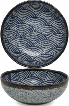 Edo Japan, Bowl Wave, Blue, Ø 20x7 cm, Item No. 6041012