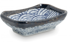 Edo Japan, Wave Saucen Schale, Blau, 9x6 cm, Art.-Nr. 6041017