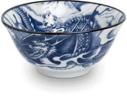 Edo Japan, Bowl Blue Dragon Ø 15 cm | H6,5 cm, Item No. 6041096