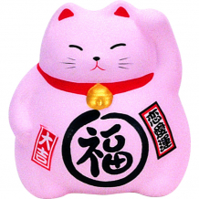 TDS, Lucky Cat, Decoration, Pink, 9 cm - Item No: 6148