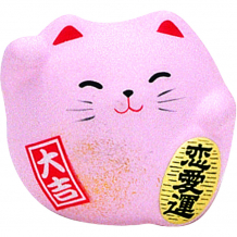 TDS, Lucky Cat, Decoration, Pink, 5.5 cm - Item No. 6151
