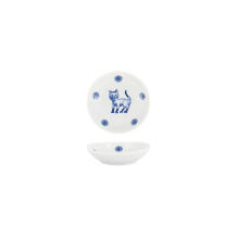 Tokyo Design Studio Sauce Bowl Kawaii Hananeko Cat Blue, Porcelain, Ø 9.8 × 2.5 cm