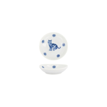 Tokyo Design Studio Sauce Bowl Kawaii Hananeko Cat Blue, Porcelain, Ø 9.8 × 2.5 cm