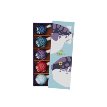 Chopstick Rest Set Kawaii Fugu Multicoloured, 5 pcs, Porcelain