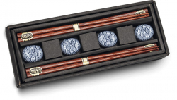EDO Japan, Chopstick Set, Seigaiha incl. chopstick rests, 4 pair, 22,5 cm, Item No. 6006220