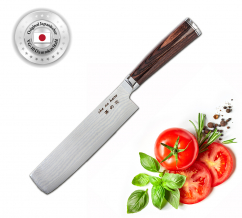 Nakiri Messer mit 3 Acrylringen (Gemüsemesser), Kitchenware, 31 cm mit schöner Magnetic-Box, Artikelnr.: 0789