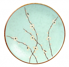 Edo Japan, Plate Soshun Hana light green Ø25,5 x 3,5 cm, Item No. 6040145