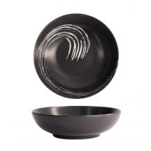 TDS, Bowl, Black Maru, Ø 17.8x4.5cm 550ml, Item No. 7485