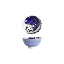 Tokyo Design Studio Bowl Seafood Snapper Blue, Porcelain, Ø 11.2 × 6.2 cm, 300 ml