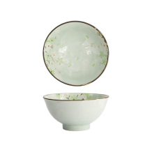 Tokyo Design Studio Rice Bowl Green Cosmos, Stoneware, Ø 16 × 8 cm, 600 ml