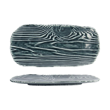 Tokyo Design Studio Serving Plate Mino Craft Grey/Blue, Stoneware, 31 × 14.5 cm