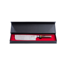 Cha No Hana, Nakiri Knife (Vegetable Knife) with 3 Acrylic Rings in Magnetic Box, VG-10 Damascus Steel, 31 cm