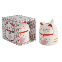 TDS, Kawaii Lucky Cat Mug, Pink, Ø 8.7x10.2cm 350ml , Item No. 8077