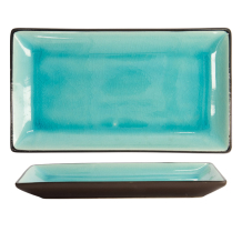TDS, Sushi plate, Glassy Turquoise, 21,5 cm x 12,7 cm, Item No. 8167