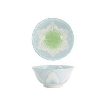 Tokyo Design Studio Reisschale Mixed Bowls Lily Flower Oriental HB Hellblau, Porzellan, Ø 14,8 × 6,8 cm, 550 ml
