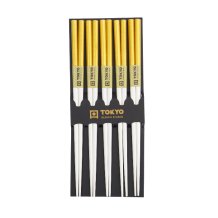 Bamboo Gold/white Chopstick Set at g-HoReCa