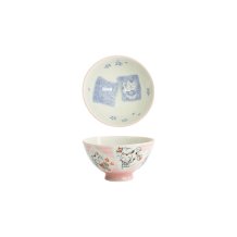 Tokyo Design Studio Schale Kawaii Katze Neko Rosa, Porzellan, Ø 11,2 × 6 cm, 300 ml