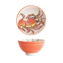 Tokyo Design Studio Schale Seafood Hummer Rot, Porzellan, Ø 11,2 × 7,2 cm, 300 ml