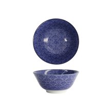 Tokyo Design Studio Tayo-Schale Nippon Blue Dots Blau/Weiß, Porzellan, Ø 15,2 × 6,7 cm, 500 ml