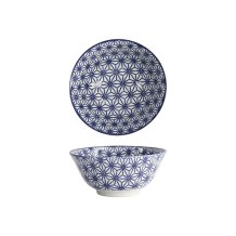 Tokyo Design Studio Tayo-Schale Nippon Blue Stars Blau/Weiß, Porzellan, Ø 15,2 × 6,7 cm, 500 ml