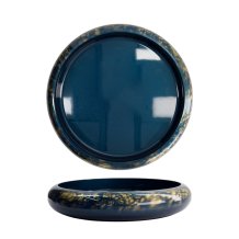 Sushi-Oke Marble Blau/Gold, Kunststoff, außen 40,3 × 7 cm, innen 34,3 × 5,1 cm