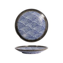 Tokyo Design Studio Plate, Aisai Seigaiha, Ø 19.6 x 3cm