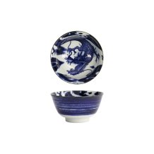 Tokyo Design Studio Schale Japonism Dragon Blau, Porzellan, Ø 12,7 × 6,8 cm, 350 ml