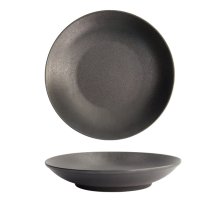 Ø25.2x4.7cm Yuzu Black Deep Rice Plate at g-HoReCa (picture 1 of 6)