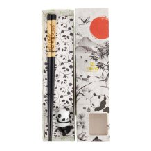 Geschenkset Panda - Essstäbchen inklusive Ablage bei g-HoReCa