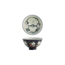 Tokyo Design Studio Reisschale Kawaii Cat Blau, Porzellan, Ø 11,5 × 6 cm, 300 ml