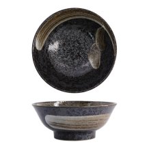 Tokyo Design Studio Ramen Bowl Arahake Black, Stoneware, Ø 21 × 8.5 cm, 1.3 l