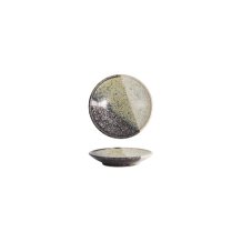 Tokyo Design Studio Round Plate Oboro Yamakage Black/Brown/White, Ceramic, Ø 9.8 × 1.7 cm