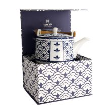 TDS, Tea Pot, Blue, Giftset, 1 Ltr, Item No. 22276