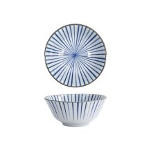 Tokyo Design Studio Tayo-Schale Natsu Tokusa Blau/Weiß, Porzellan, Ø 15,2 × 6,7 cm, 500 ml