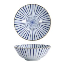 Tokyo Design Studio Ramen Bowl Natsu Tokusa Blue/White, Porcelain, Ø 21 × 7.8 cm, 1 l