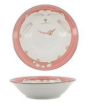 TDS, Reis-Schale, Kawaii Katze Neko, Rosa, Ø 16.5 cm, 450 ml - Art Nr.  2468