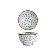 Tokyo Design Studio Bowl Japan Flower Mizu Blue/White, Porcelain, Ø 13 × 7.8 cm, 500 ml