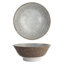 Tokyo Design Studio Ramen Bowl Satomaki Kairagi Brown/White, Porcelain, Ø 21.5 × 9 cm, 1.3 l