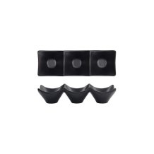 Tokyo Design Studio Saucenschale mit 3 Mulden Iwate Black, Melamin, 18,7 × 6,2 × 4,4 cm, 114 ml