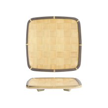 Tokyo Design Studio Quadratischer Teller, Bambus, 19 × 19 × 2,6 cm